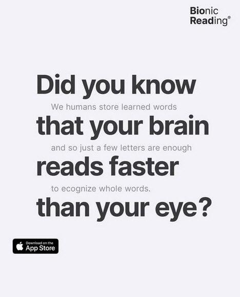سیستم مبتکرانه خوانش بیونیک، به شما یاری می نماید متن ها را سریع تر بخوانید